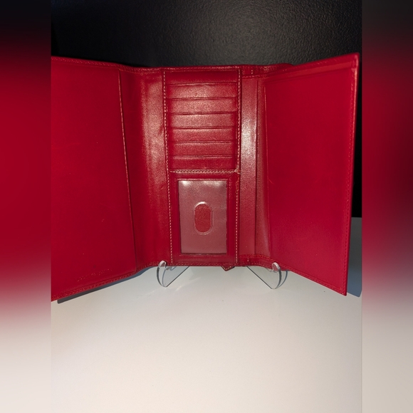 Dooney & Bourke Red and Brown Long Wallet - Picture 9 of 11